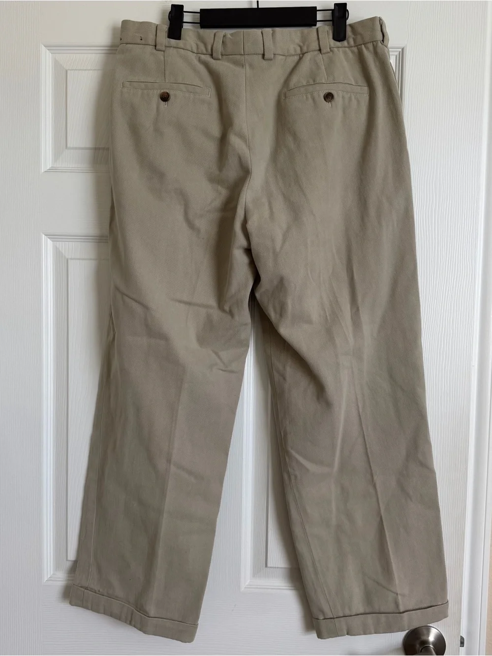 Brooks Brothers Men's Khaki Straight-Leg Dress Pants